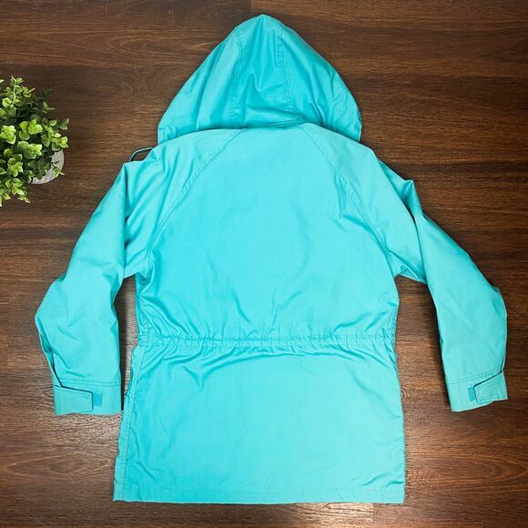 Vintage 80's Woolrich Blue Plaid Lined Winter Parka Field Jacket Hooded Medium - Picture 2 of 13